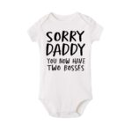 0 18M Sorry Daddy You Know Have Two Bosses Print Funny Newborn Baby Cotton Romper Infant b0c667b1 690f 4e67 960d 340fb68212d3 Sorry Daddy You Now Have Two Bosses Print