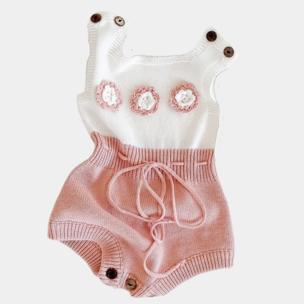 16 Baby Girl Knitted Romper