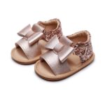 Glittery Bow Sandals - tinyjumps