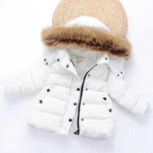 2021 New Children s Down Winter Jacket For Girls Thicken Girls Winter Coat Hooded Parka For Kids 5-8 Years