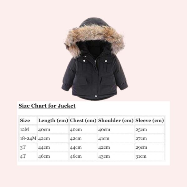 23 Infant & Toddler Hooded Fur Down Jacket with Overalls