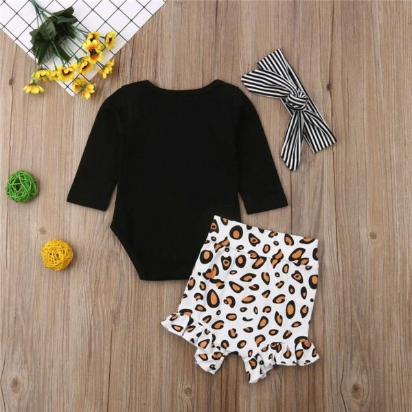 Leopard Print Romper Clothing Set - tinyjumps