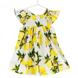 418 Baby Girl Floral Dress with Cotton Puff Sleeve