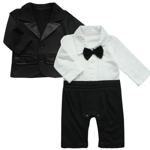 444 2PCs Newborn & Infant Boy Tuxedo Outfit