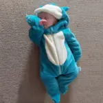 6 2 Blue Snorlax Baby Jumpsuit