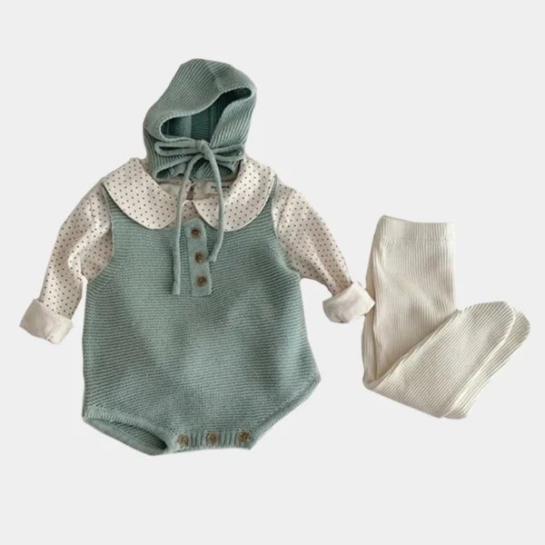 Artboard 3 2-Piece Baby Knit Bodysuit with Matching Hat