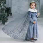 Baby Girl Halloween Costume Dress Cosplay Disfraz Robe de Fille Sleeping Beauty Kids Christmas Dresses for 1 Toddlers & Kids Girl Frozen Elsa Sparkly Velvet Dress With Cape