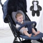 Baby Stroller Seat Cushion Thick Warm Car Seat Pad Cotton Sleeping Mattresses Pillow For Carriage Infant 1 Bear Hug Head Positioning Pillow