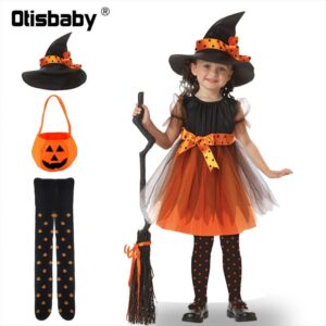 Children Girls Halloween Cosplay Witch Costume - tinyjumps