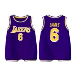 Lakers 6 Purple Kids NBA Basketball Jersey Romper