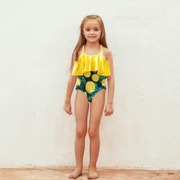 Lemon Printed Family Swimsuits - tinyjumps