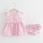 NEW Newborn Baby Girls Clothes Sleeveless Dress Briefs 2PCS Outfits Set Striped Printed Cute Clothing Sets 08b90a82 c276 486e a8a3 07a320cc5159 Newborn Baby Girls Clothes Sleeveless Dress
