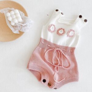 Baby Girl Knitted Romper - tinyjumps