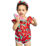 PatPat 2021 New Arrival Summer 2 Pack Baby Solid Floral Flutter sleeve Bodysuit and Headband Set d6ef53bf 7717 493e b86a 5b7a61ad6bae removebg preview 1 Girls Watermelon Swimsuits and headband