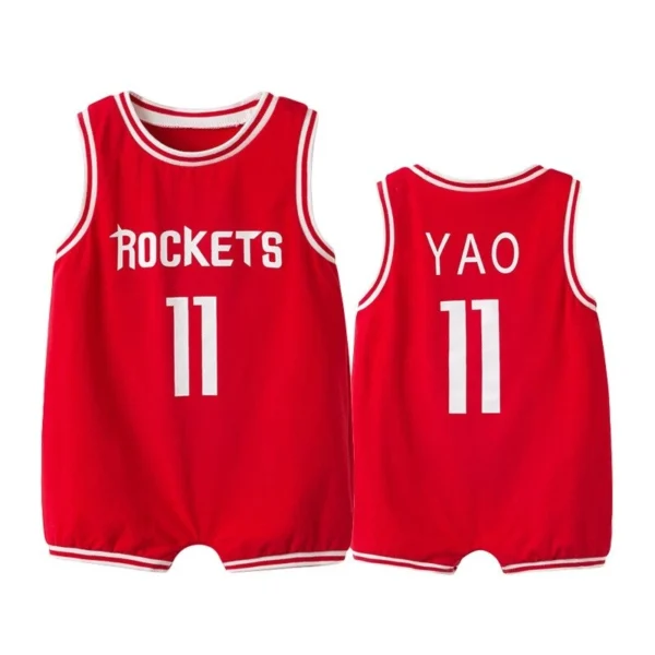 Rockets 11 Red Kids NBA Basketball Jersey Romper