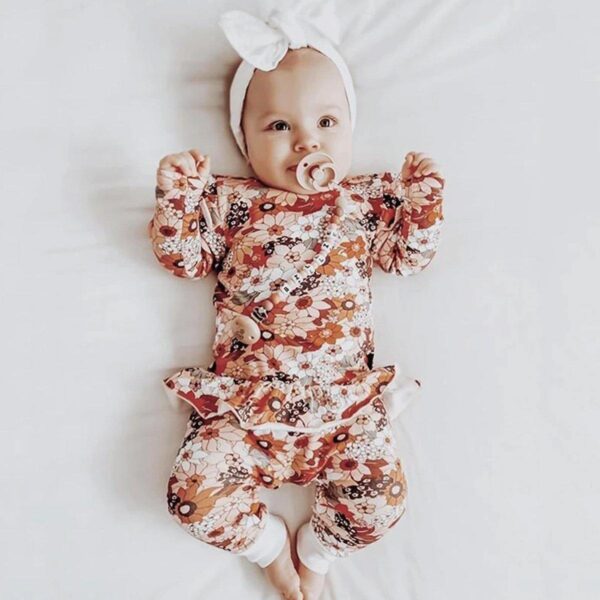 Buy Baby Girl Flower Print Clothes l Newborn Clothes