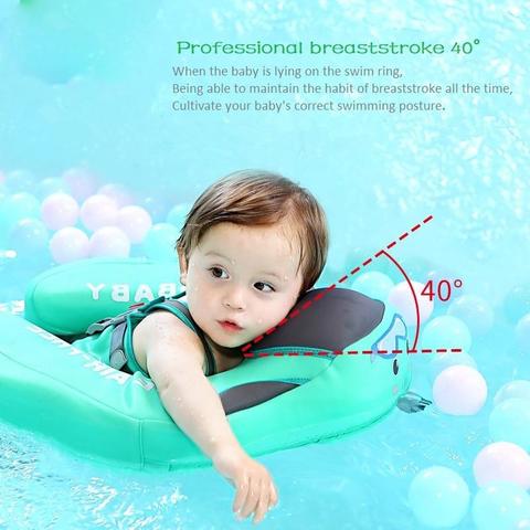 Smart Swim Trainer Baby Infant Toddler Solid Flat Ring Floating Safety Swimming 