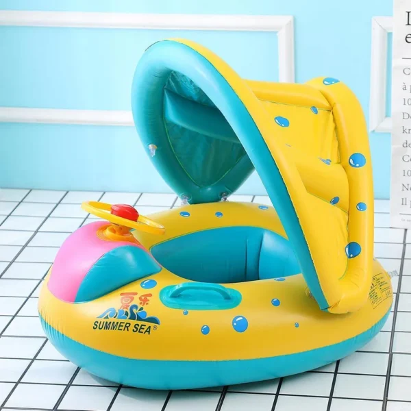 Swimtrainer Pool Inflatable Buoy Inflatable Circle Kids Swimming Circle Baby Float with Sunshade Seat Swimming Pool Sunshade Swimming trainer