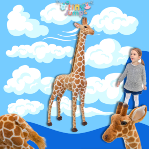 Tall and Fluffy Giraffe Toy - tinyjumps