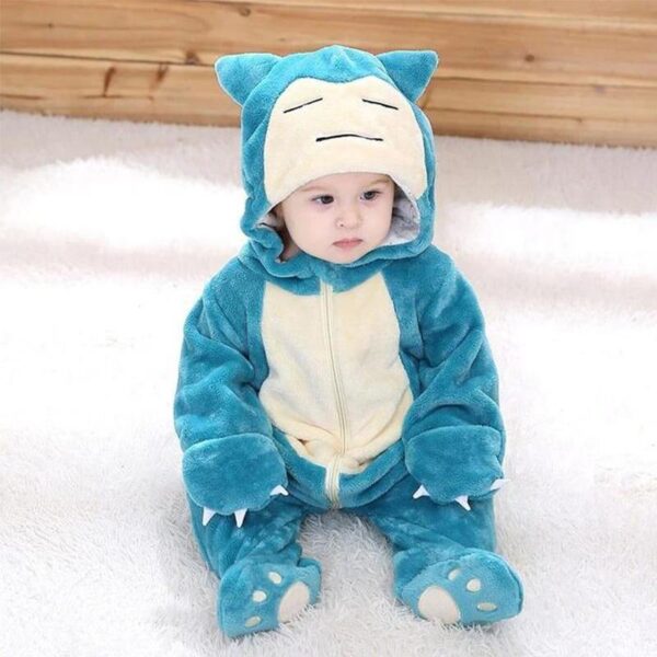 Blue Snorlax Baby Jumpsuit - tinyjumps