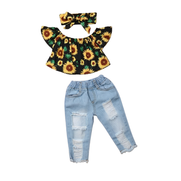Untitled design 70 1 Baby Girls Sunflower Summer Outfit