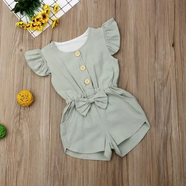 Buy Ruffled Sleeves Button Jumpsuit l Infant Girls Jumpsuit