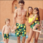 gf Lemon Print Family Swimsuits