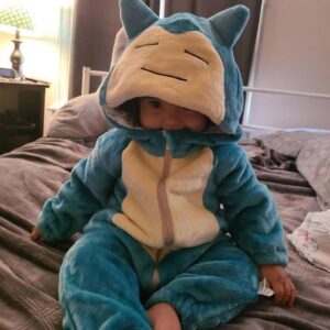 Blue Snorlax Baby Jumpsuit - tinyjumps