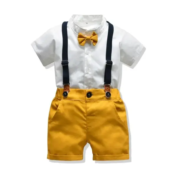 image 5 52e5e8f4 90f7 43c6 871f 63bfb06bab00 Baby Boy Bowtie Suspender Shorts