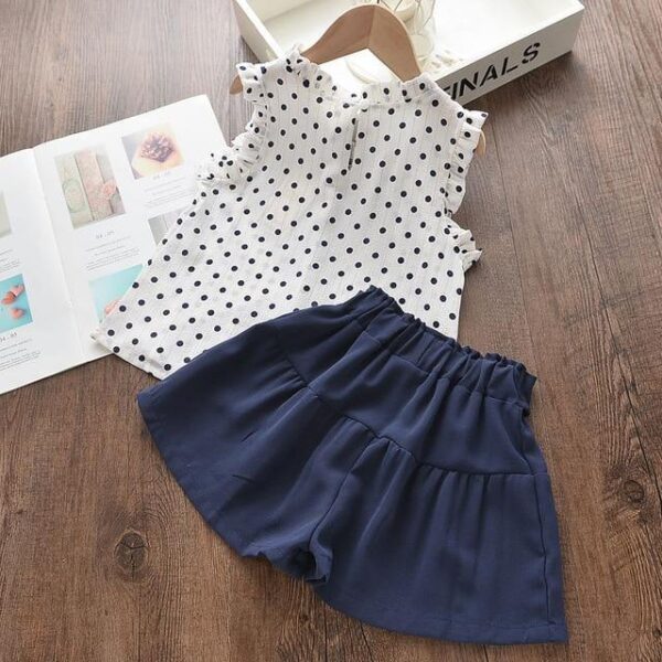 Polka Dots Sleeveless Outfit - tinyjumps