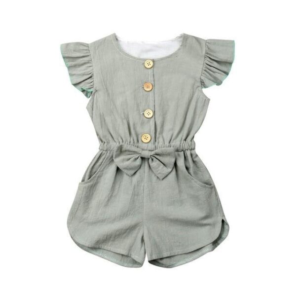 Ruffled Sleeves Button Jumpsuit - tinyjumps