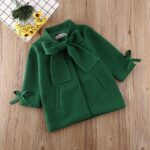 Oversized Bow Woolen Coat - tinyjumps