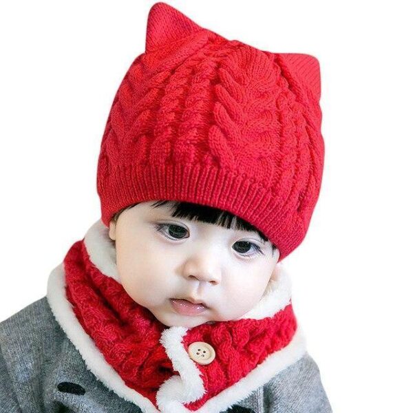 Cat Knitted 2 in 1 Hat set - tinyjumps