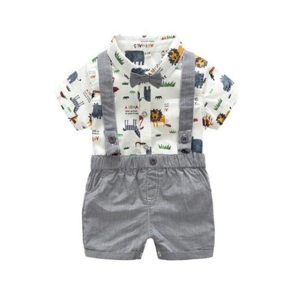 Animal Printed Romper with Suspender Shorts - tinyjumps