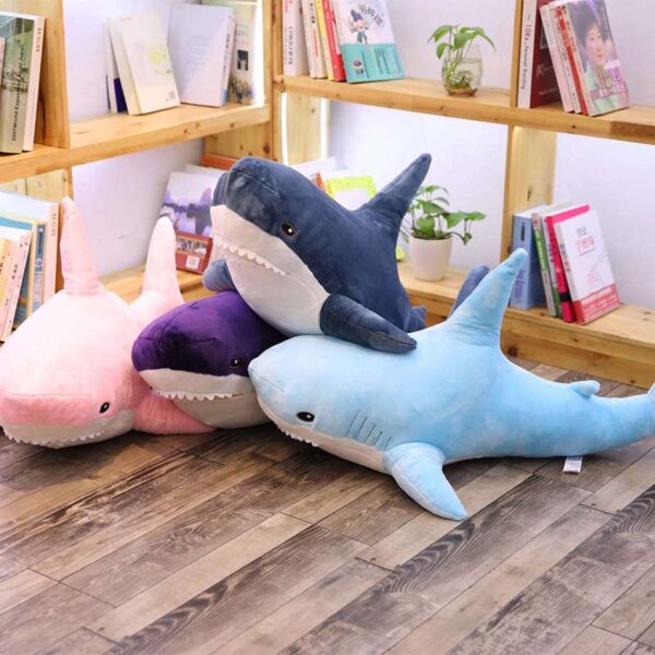 60 140cm Big Plush Shark From Russia Shark Plush Toys with blanket Stuffed Dolls Soft Animal 3 Shark Plush Toys