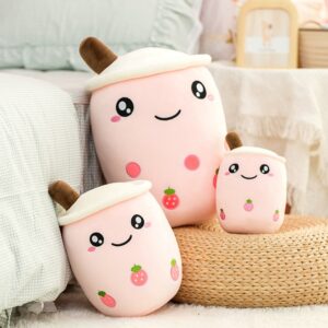 Cute Fruit drink Plush toy Soft Stuffed Green Apple Pink Strawberry Taste Milk Tea Hug Pillow 5 8 Best Plush & Stuffed Toys for Babies and Toddlers