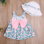 2 Girls Floral frock with Hat