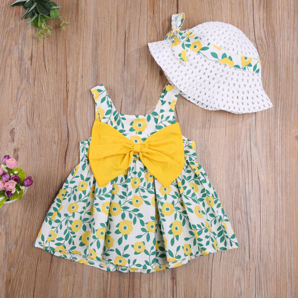 3 8 Girls Floral frock with Hat