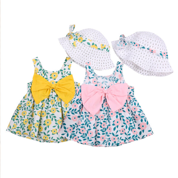 5 7 Girls Floral frock with Hat