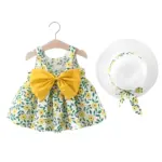 Untitled design 2024 02 28T152431.590 removebg preview 1 Girls Floral frock with Hat