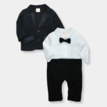 18 2PCs Newborn & Infant Boy Tuxedo Outfit