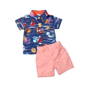 2pcs Ocean Shirt & Shorts