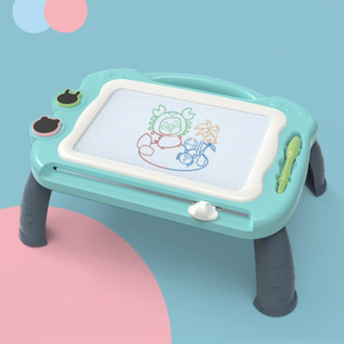 Magnetic Drawing Table for Toddlers Kids Doddle Board with Bricks
