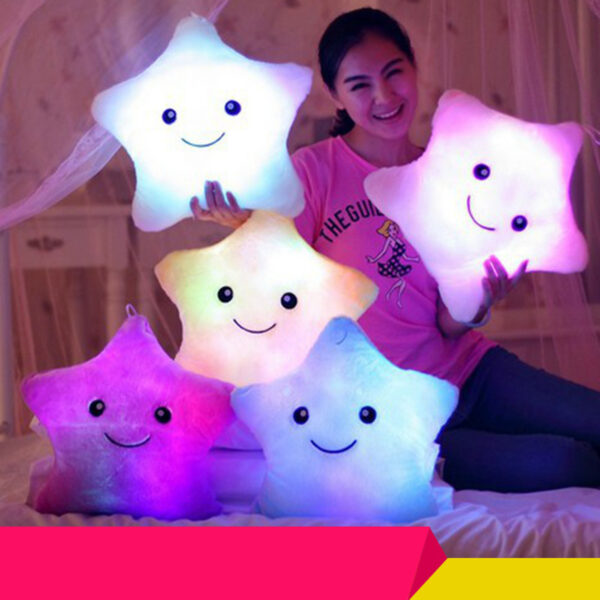 glowing star pillows