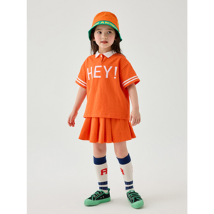 Kid Girl Sports T-shirt with Skirt Outfit