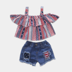 Kids Girls Fourth of July Outfit