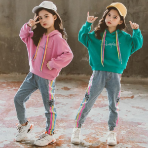 Girl Fashion Hoodie and Trouser Set