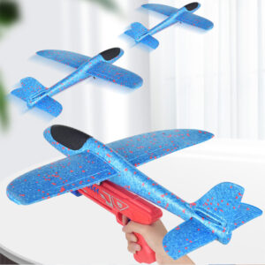 Airplane Launcher Toy Children Bubble Catapult Plane Catapult Gun Outdoor EPP Foam Airplane Launcher Shooting Game 1 Crawling Crab Toy With Music And Light – Fun and Interactive Toy