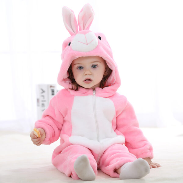 5 5 Bunny Plush Baby Jumpsuit