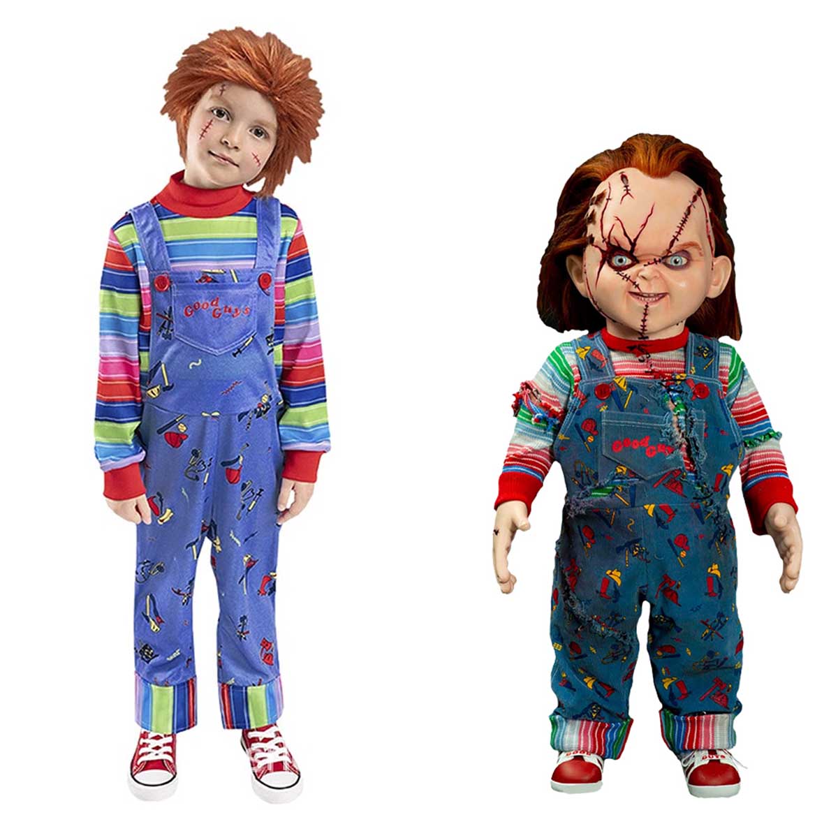 Kids Halloween Cosplay Chucky Costume Cartoon Horror Ghost 3D Printed ...